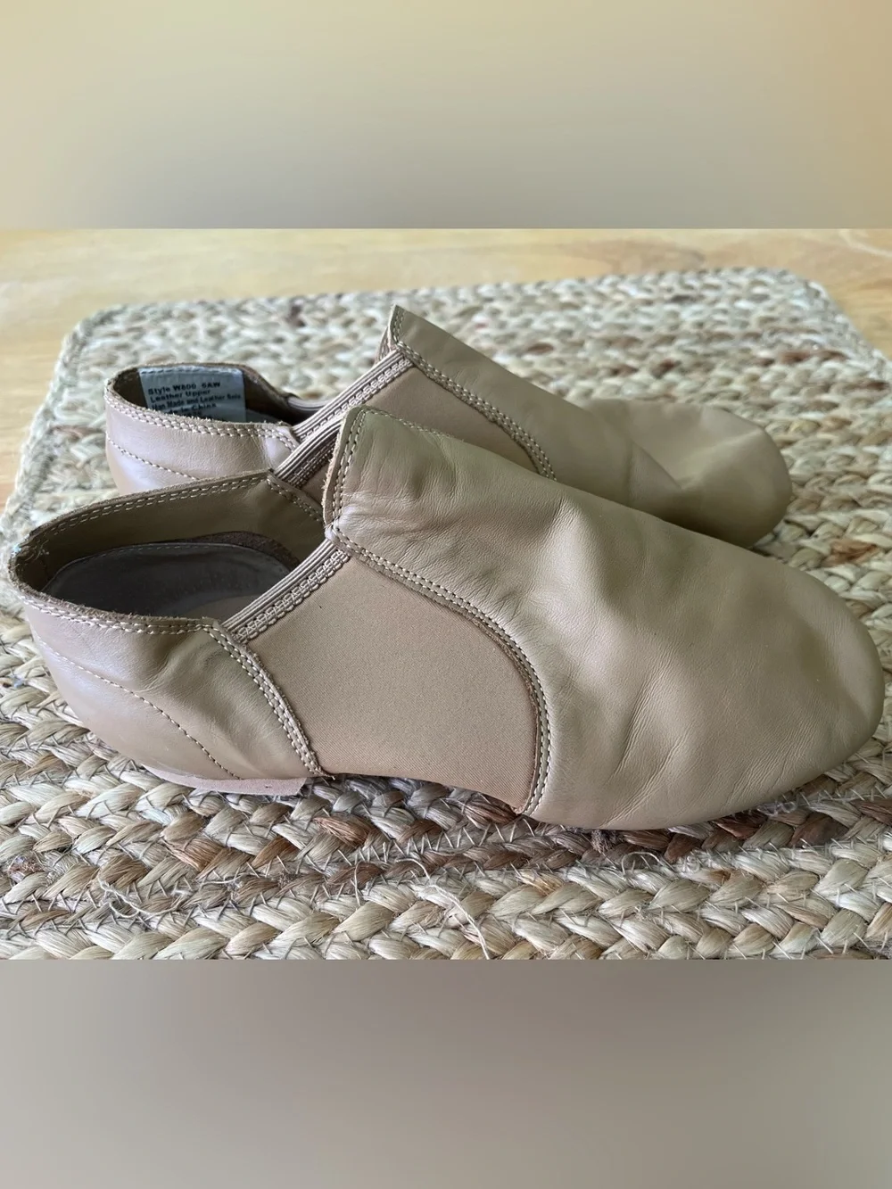 Weissman Nude/Tan Kids Slip-On Dance Shoes